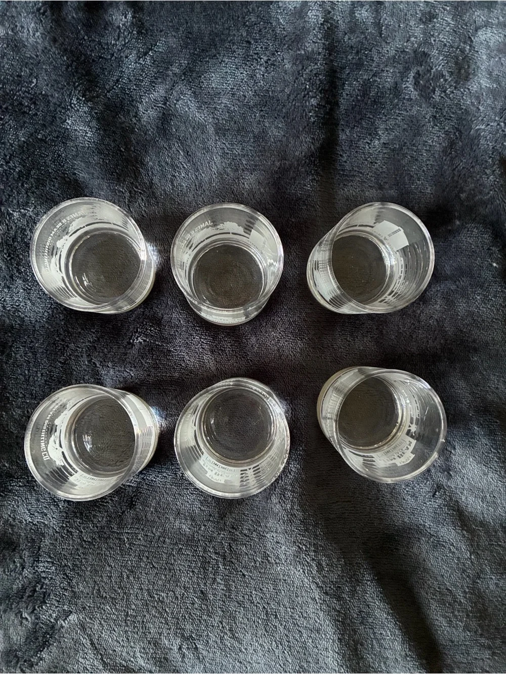 Jim Beam Clear Glass Shot Glass W/White design, Collector 225 Years W/Family